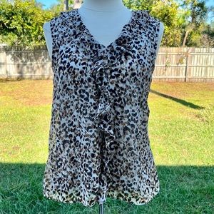 Calvin Klein Women’s Blouse Cheetah Print - size M